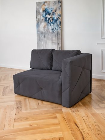 Диван 1010 графит, правый (BRENDOSS) в Верхней Пышме - verhnyaya-pyshma.mebel-e96.ru