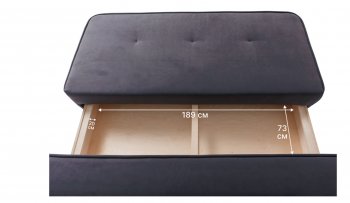 Диван-кровать 1001 графит (Brendoss) в Верхней Пышме - verhnyaya-pyshma.mebel-e96.ru