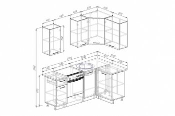 Кухонный гарнитур угловой Крафт 2000х1200 в Верхней Пышме - verhnyaya-pyshma.mebel-e96.ru