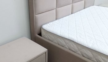 Кровать с подъемным механизмом Мега беж (Лин) в Верхней Пышме - verhnyaya-pyshma.mebel-e96.ru