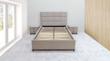 Кровать с подъемным механизмом Мега беж (Лин) в Верхней Пышме - verhnyaya-pyshma.mebel-e96.ru
