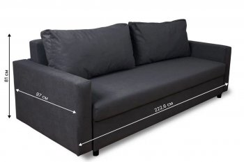 Диван 730 графит (Brendoss) в Верхней Пышме - verhnyaya-pyshma.mebel-e96.ru