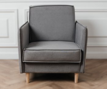 Кресло 831 Серый, велюр (Brendoss) в Верхней Пышме - verhnyaya-pyshma.mebel-e96.ru