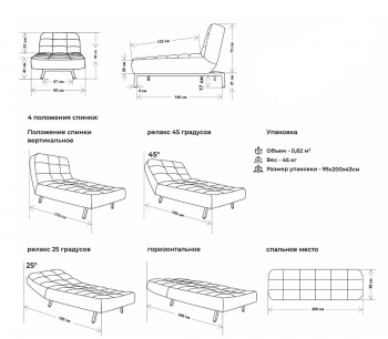 Кушетка Абри Синий в Верхней Пышме - verhnyaya-pyshma.mebel-e96.ru