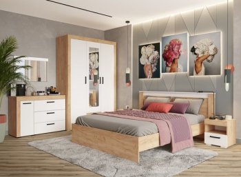 Кровать двуспальная Адель белый (Текс) в Верхней Пышме - verhnyaya-pyshma.mebel-e96.ru