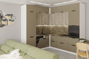 Кухонный гарнитур Альба гранд прайм 2200х2500 мм (Герда) в Верхней Пышме - verhnyaya-pyshma.mebel-e96.ru