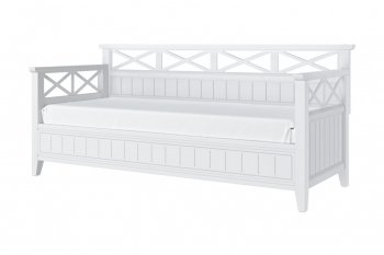 Кровать из массива Амелия белый античный (БМ) в Верхней Пышме - verhnyaya-pyshma.mebel-e96.ru