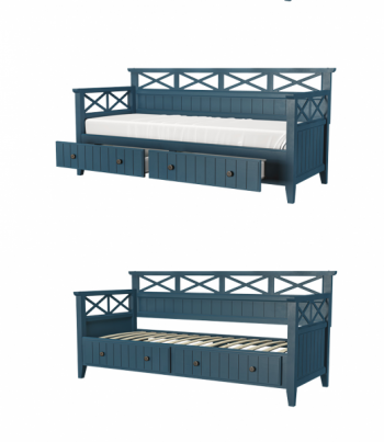 Кровать из массива Амелия сапфир (БМ) в Верхней Пышме - verhnyaya-pyshma.mebel-e96.ru