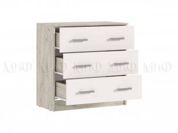 Комод 3 ящика Бася крафт/кашемир (Миф) в Верхней Пышме - verhnyaya-pyshma.mebel-e96.ru