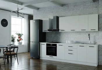 Кухонный гарнитур Белый глянец 2800 МДФ (Санвут) в Верхней Пышме - verhnyaya-pyshma.mebel-e96.ru