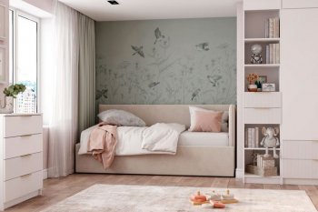 Диван-кровать Бенто с ПМ, велюр Крем (ДСВ) в Верхней Пышме - verhnyaya-pyshma.mebel-e96.ru