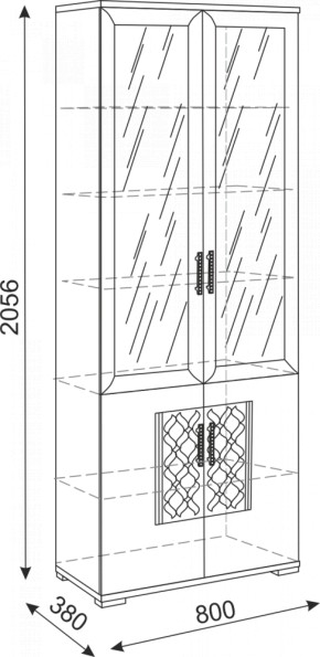 Библиотека Тиффани М15 (Риннер) в Верхней Пышме - verhnyaya-pyshma.mebel-e96.ru