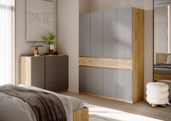 Спальный гарнитур Бостон Лайт серый (Стиль) в Верхней Пышме - verhnyaya-pyshma.mebel-e96.ru