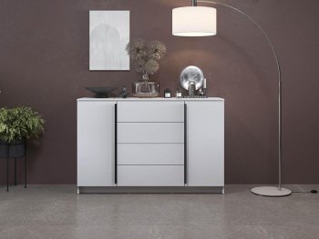 Комод 67.11 Брандо ЛДСП New белый (Олмеко) в Верхней Пышме - verhnyaya-pyshma.mebel-e96.ru