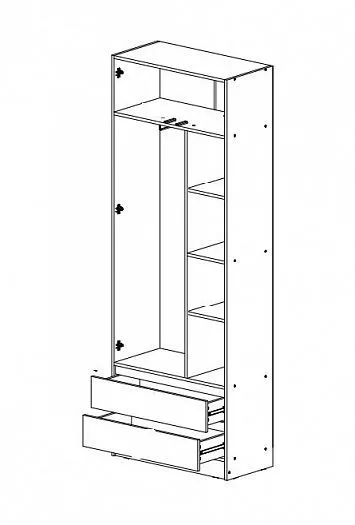 Шкаф 800 мм Челси Color (Миф) в Верхней Пышме - verhnyaya-pyshma.mebel-e96.ru