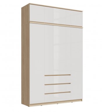 Шкаф 1600 мм Челси с антресолью сонома (Миф) в Верхней Пышме - verhnyaya-pyshma.mebel-e96.ru