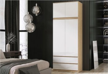 Шкаф Челси с антресолью 900 мм Сонома (Миф) в Верхней Пышме - verhnyaya-pyshma.mebel-e96.ru