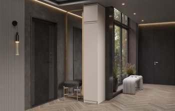 Пенал 400 мм Челси (1 створка) с антресолью, Кашемир (Миф) в Верхней Пышме - verhnyaya-pyshma.mebel-e96.ru