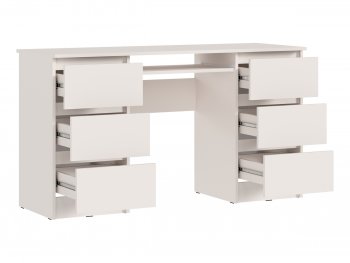 Письменный стол Челси 6 ящиков кашемир (Миф) в Верхней Пышме - verhnyaya-pyshma.mebel-e96.ru