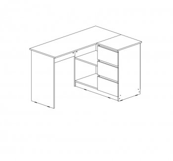 Стол письменный Челси угловой кашемир (Миф) в Верхней Пышме - verhnyaya-pyshma.mebel-e96.ru