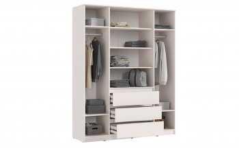 Шкаф 1600 мм Челси с антресолью Кашемир (Миф) в Верхней Пышме - verhnyaya-pyshma.mebel-e96.ru