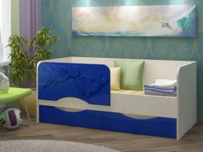 Детская кровать Дельфин-2 МДФ, тёмно-синий, 80х160 в Верхней Пышме - verhnyaya-pyshma.mebel-e96.ru