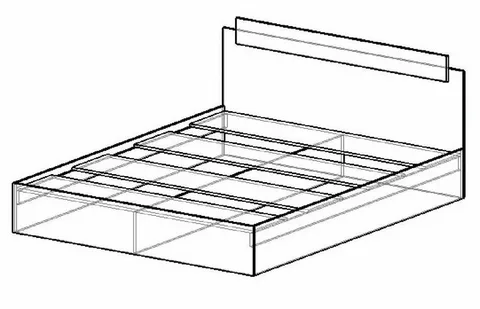 Кровать двуспальная Эко 1400 белый (Эра) в Верхней Пышме - verhnyaya-pyshma.mebel-e96.ru