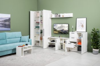 Стенка Эйр комп 1, белый (Моби) в Верхней Пышме - verhnyaya-pyshma.mebel-e96.ru