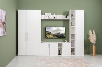 Стенка Эйр модульная, белый (Моби) в Верхней Пышме - verhnyaya-pyshma.mebel-e96.ru