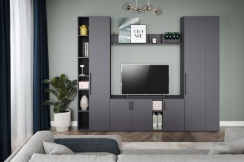 Шкаф торцевой Эйр 16.323 графит (Моби) в Верхней Пышме - verhnyaya-pyshma.mebel-e96.ru