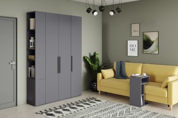 Стенка Эйр модульная, графит (Моби) в Верхней Пышме - verhnyaya-pyshma.mebel-e96.ru