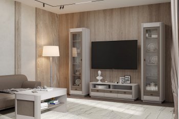 Стенка Фантазия модульная, кашемир (Олмеко) в Верхней Пышме - verhnyaya-pyshma.mebel-e96.ru