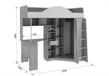 Уголок школьника Фэнтези (Мебельсон) в Верхней Пышме - verhnyaya-pyshma.mebel-e96.ru