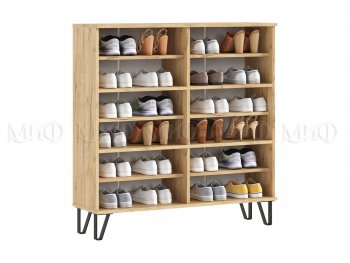 Обувница Флэш крафт/белый (Миф) в Верхней Пышме - verhnyaya-pyshma.mebel-e96.ru