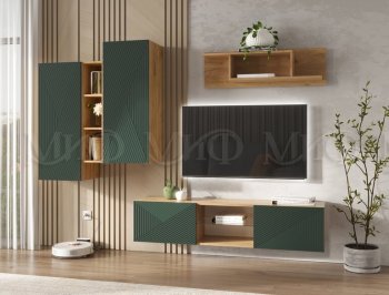 Стенка Флэш крафт/грин (Миф) в Верхней Пышме - verhnyaya-pyshma.mebel-e96.ru