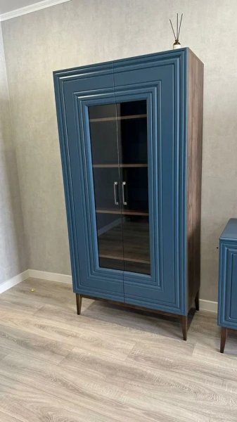 Витрина Гориция ШР-2 Сапфировый (БМ) в Верхней Пышме - verhnyaya-pyshma.mebel-e96.ru