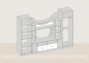 Гостиная Аллегро с 2 шкафами вариант-5 (венге/дуб белфорт) в Верхней Пышме - verhnyaya-pyshma.mebel-e96.ru