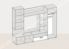 Гостиная Аллегро вариант-3 (Венге/Белфорт) в Верхней Пышме - verhnyaya-pyshma.mebel-e96.ru