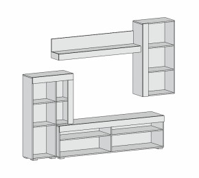 Гостиная Майами (Дуб Белый) в Верхней Пышме - verhnyaya-pyshma.mebel-e96.ru