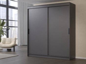 Шкаф-купе 2000 мм Гранд-1 ЛДСП, графит (Эра) в Верхней Пышме - verhnyaya-pyshma.mebel-e96.ru