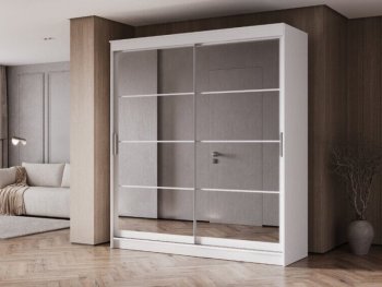 Шкаф-купе 2000 мм Гранд-1 зеркало/зеркало, белый (Эра) в Верхней Пышме - verhnyaya-pyshma.mebel-e96.ru