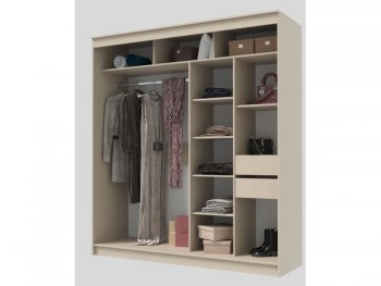 Шкаф-купе 2000 мм Гранд-1 ЛДСП, сатин (Эра) в Верхней Пышме - verhnyaya-pyshma.mebel-e96.ru