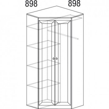 Шкаф угловой Инна 606 денвер темный (Яна) в Верхней Пышме - verhnyaya-pyshma.mebel-e96.ru