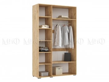 Шкаф 1350 мм Ирис с антресолью, крафт/белый (Миф) в Верхней Пышме - verhnyaya-pyshma.mebel-e96.ru