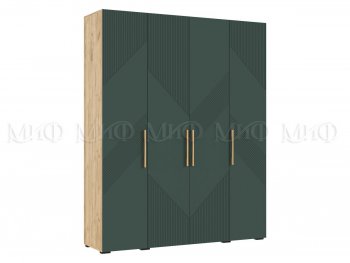 Шкаф 1800 мм Ирис с антресолью крафт/грин (Миф) в Верхней Пышме - verhnyaya-pyshma.mebel-e96.ru
