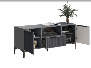 Тумба ТВ на 1350 Кимберли графит (Handis) в Верхней Пышме - verhnyaya-pyshma.mebel-e96.ru