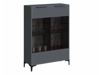 Шкаф со стеклом Кимберли графит (Handis) в Верхней Пышме - verhnyaya-pyshma.mebel-e96.ru