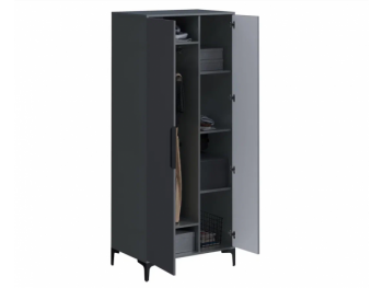 Шкаф 800 мм 2-створчатый Кимберли графит (Handis) в Верхней Пышме - verhnyaya-pyshma.mebel-e96.ru