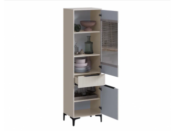 Пенал 550 мм со стеклом Кимберли кашемир (Handis) в Верхней Пышме - verhnyaya-pyshma.mebel-e96.ru