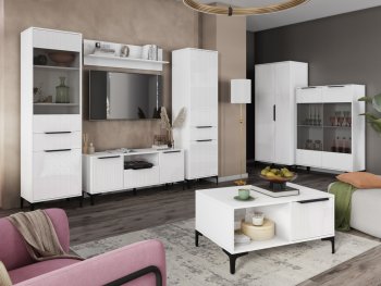 Стенка Кимберли белый, модульная (Handis) в Верхней Пышме - verhnyaya-pyshma.mebel-e96.ru